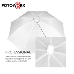 85cm Professional White Translucent Reflector Umbrella