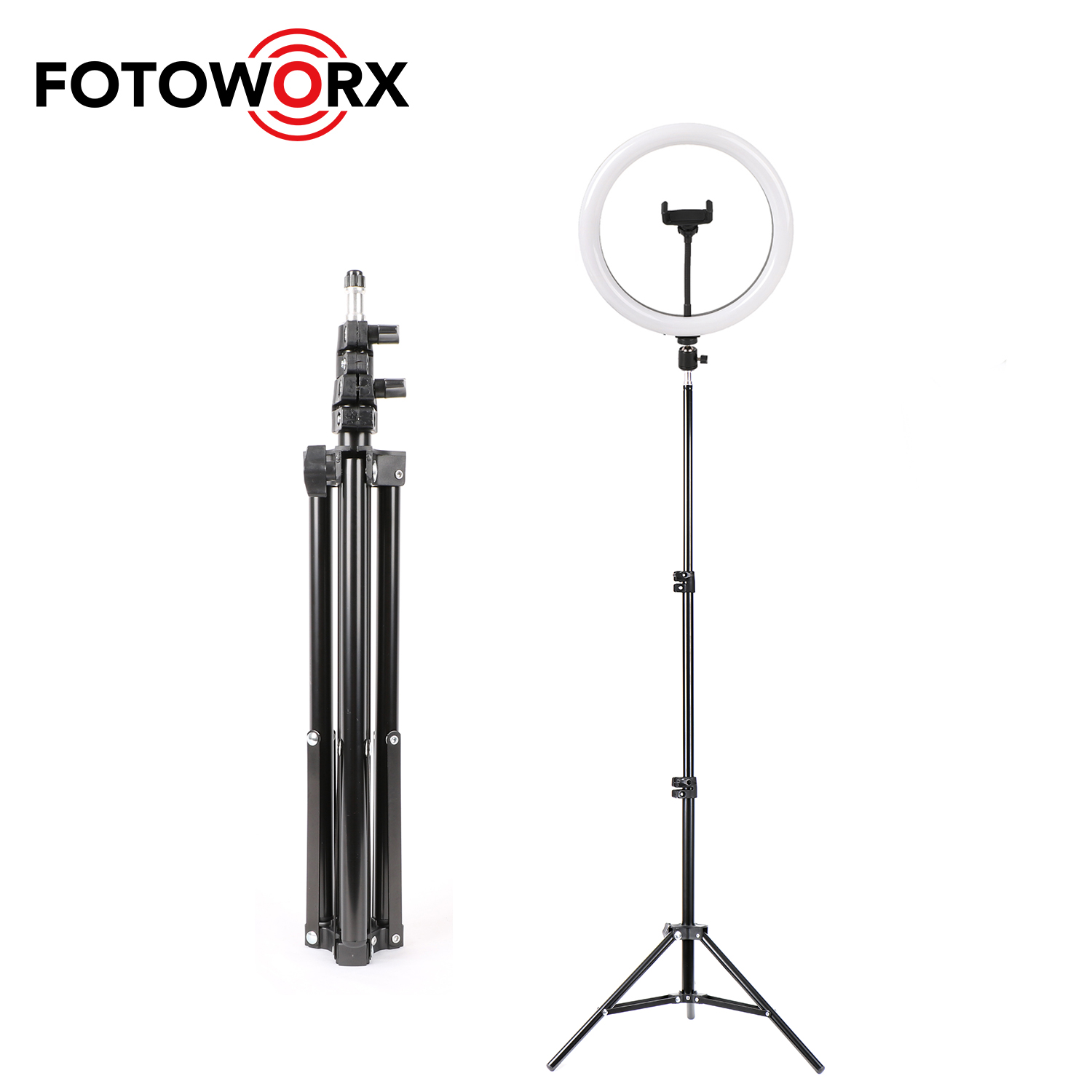 110cm Aluminum Live Broadcast Phone Stand Portable Photography Light Stand
