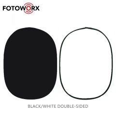 Reversible Black and White Double-Sided Muslin Pop-Up Backdrop
