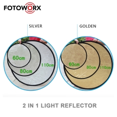 2 in 1 Collapsible Light Reflector for Studio Photography Lighting