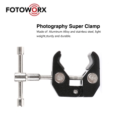 Photography Super Clamp with 1/4''and 3/8'' Thread Clip