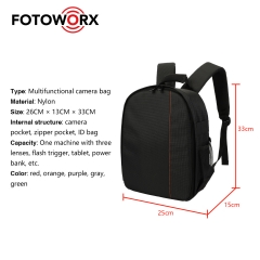 Durable Camera Backpack Daypack for DSLR Camera Lens
