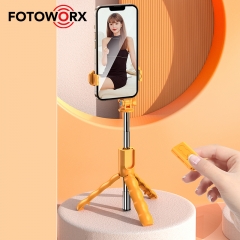 Cartoon selfie stick mini tripod with bluetooth for phone live streaming