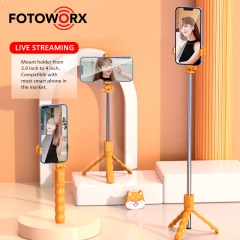 Cartoon selfie stick mini tripod for live streaming