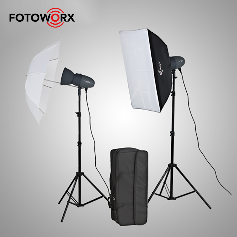 300W Studio Light Kit Soft box Umbrella kit